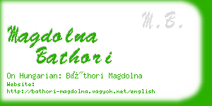 magdolna bathori business card